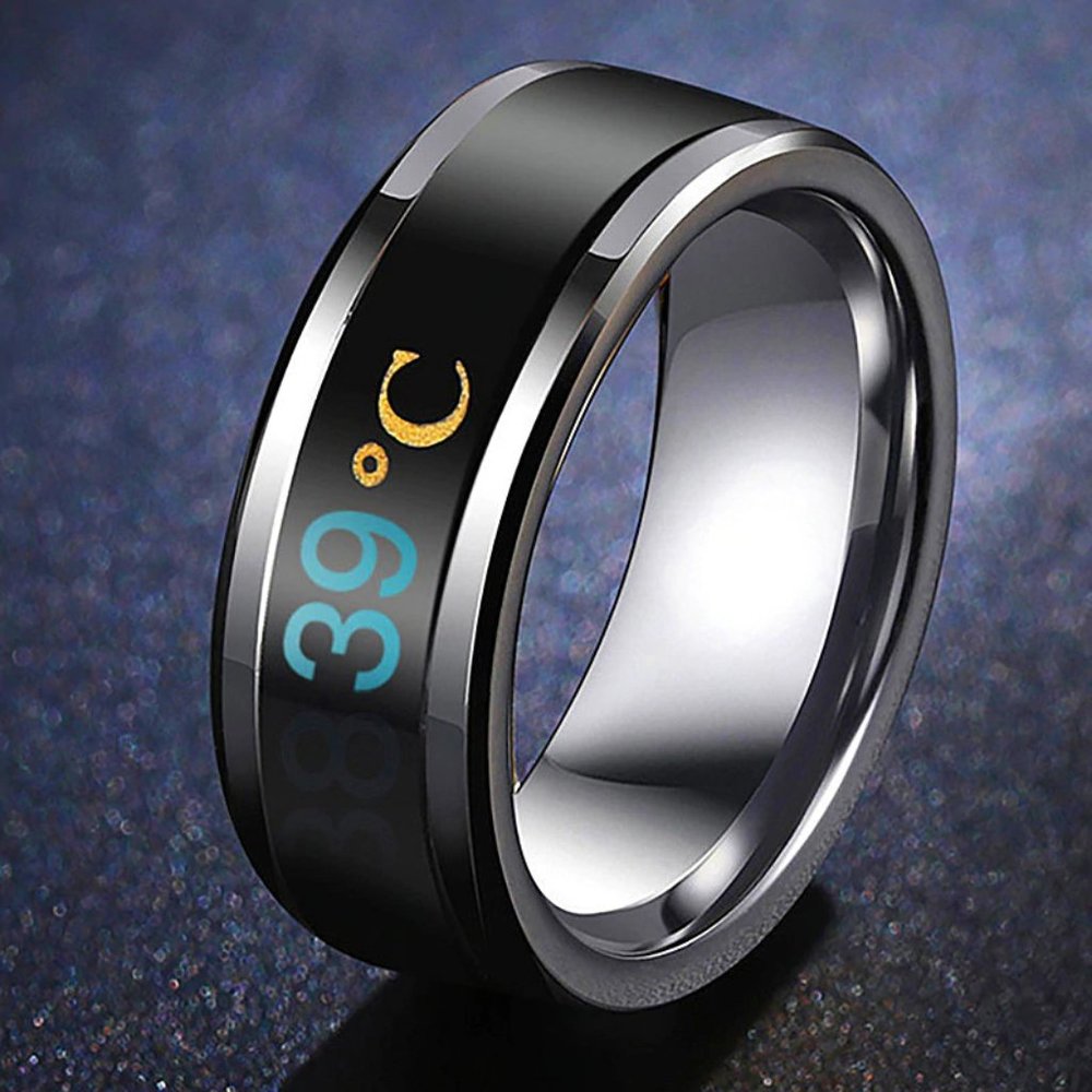 ⤵️🆕Temperature Ring Titanium Steel Mood Em…